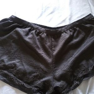 Victorias secret black silky pajama shorts